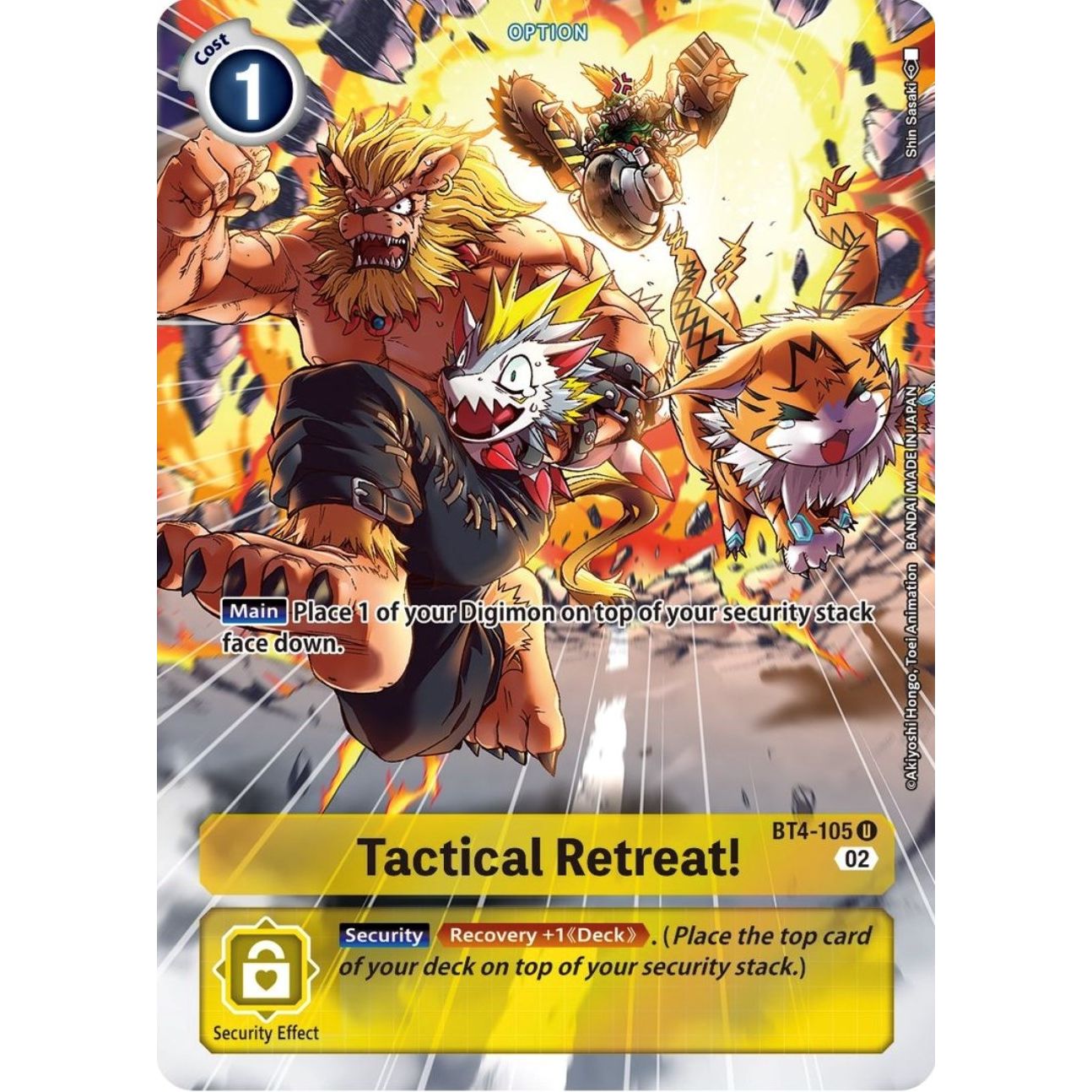 Image for Tactical Retreat! (Alternate Art) (BT4-105 U) (ST-14) - Digimon Card Game