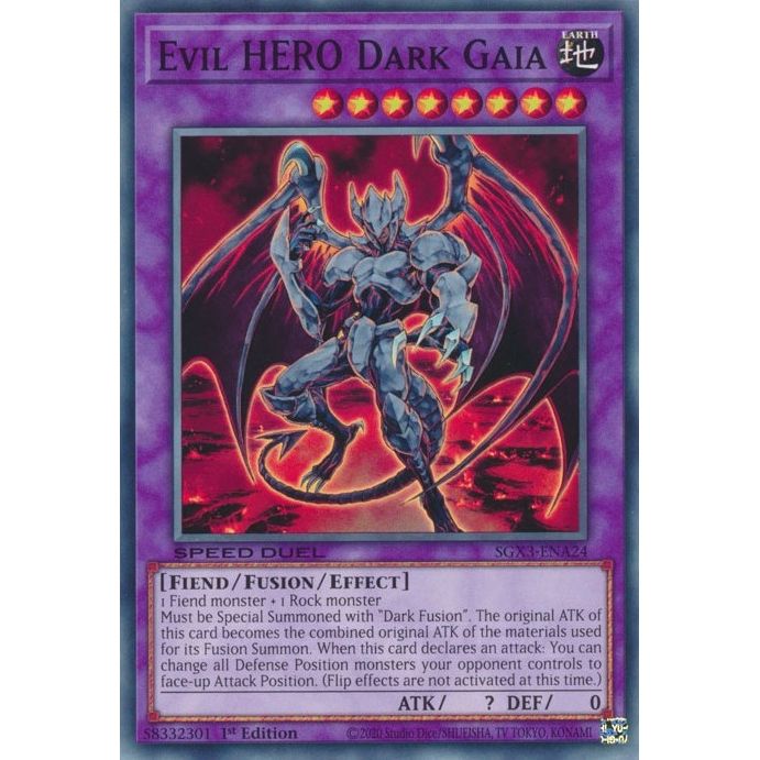 Image for Evil HERO Dark Gaia (SGX3-ENA24) (SGX3) - YuGiOh