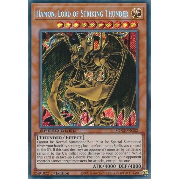 Image for Hamon, Lord of Striking Thunder (SGX3-ENG02) (SGX3) - YuGiOh