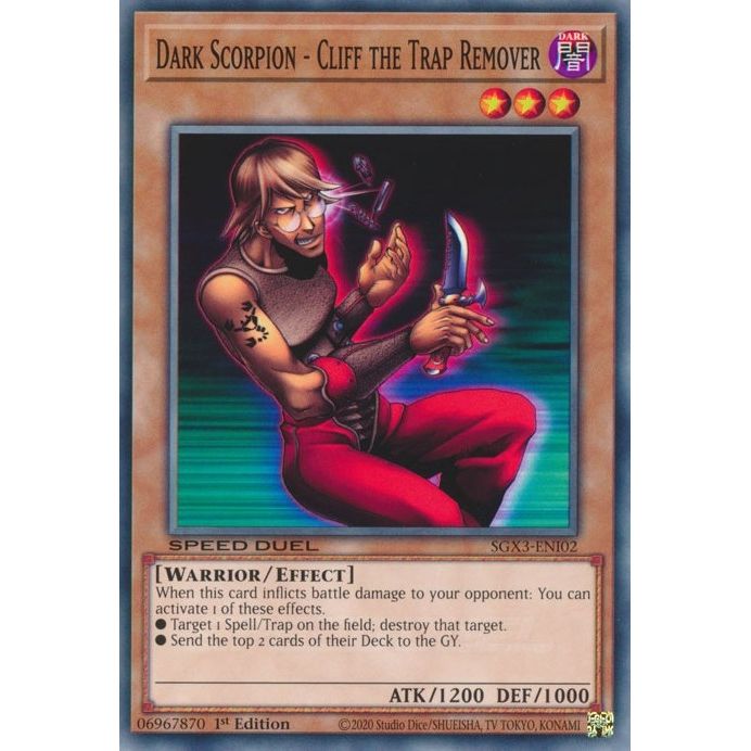 Image for Dark Scorpion - Cliff the Trap Remover (SGX3-ENI02) (SGX3) - YuGiOh