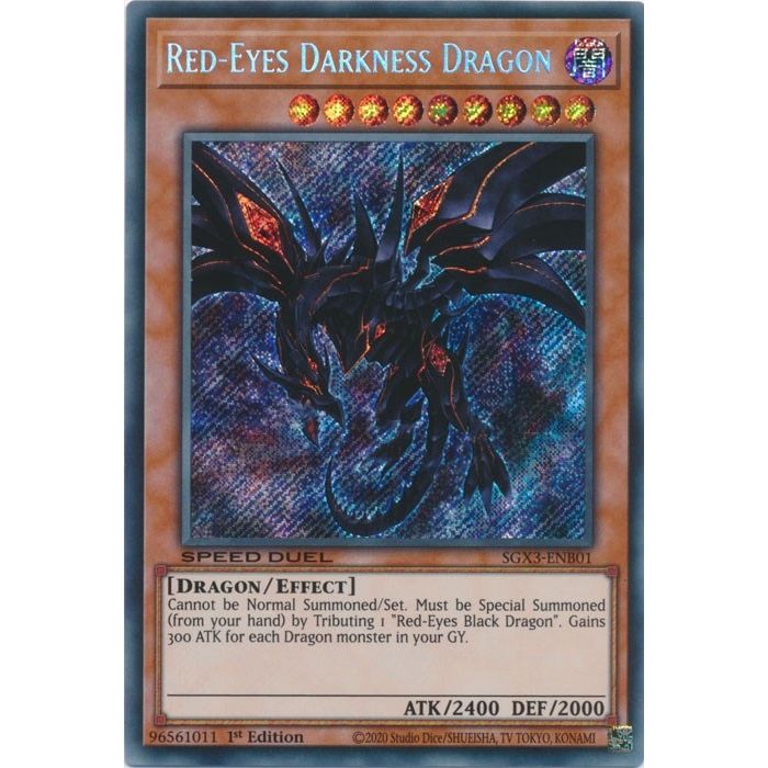 Image for Red-Eyes Darkness Dragon (Secret Rare) (SGX3-ENB01) (SGX3) - YuGiOh