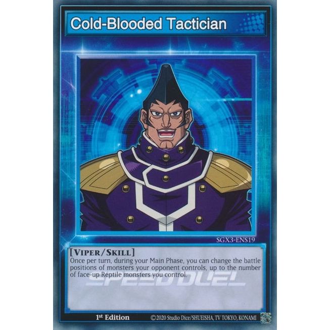 Image for Cold-Blooded Tactician (SGX3-ENS19) (SGX3) - YuGiOh