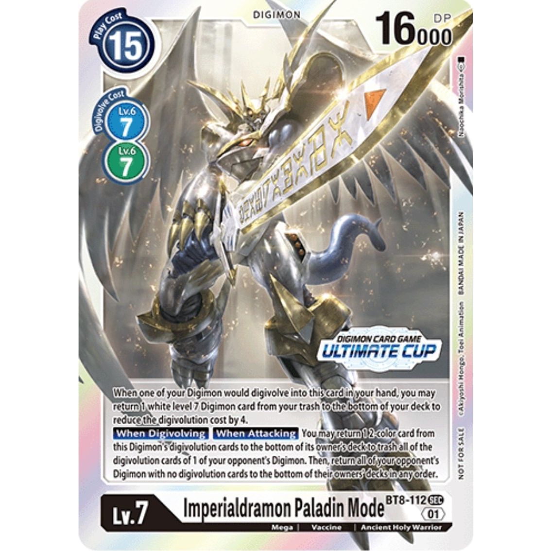 Image for Imperialdramon Paladin Mode (Ultimate Cup 2023) (BT8-112 SEC) (BT08) - Digimon Card Game