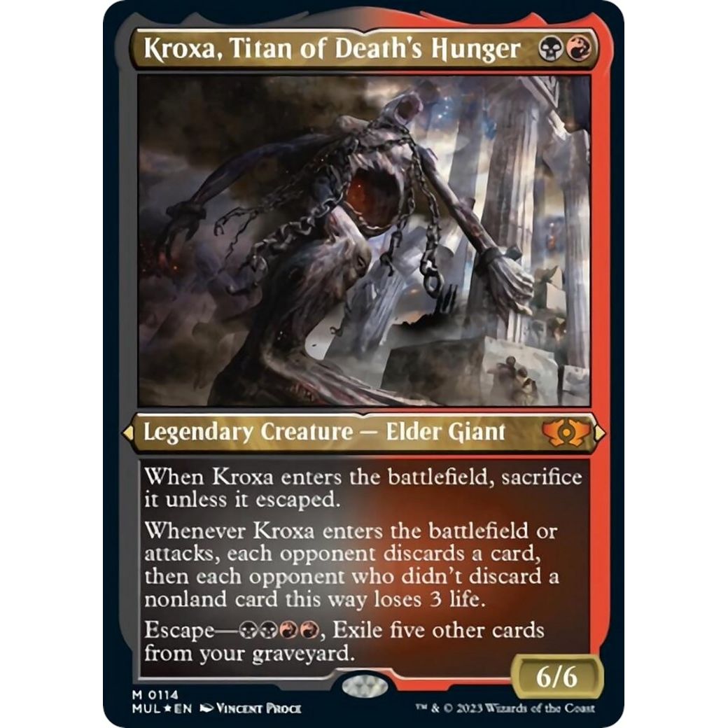 Image for Kroxa, Titan of Death's Hunger (Foil Etched) (114) (MUL) - Magic: The Gathering