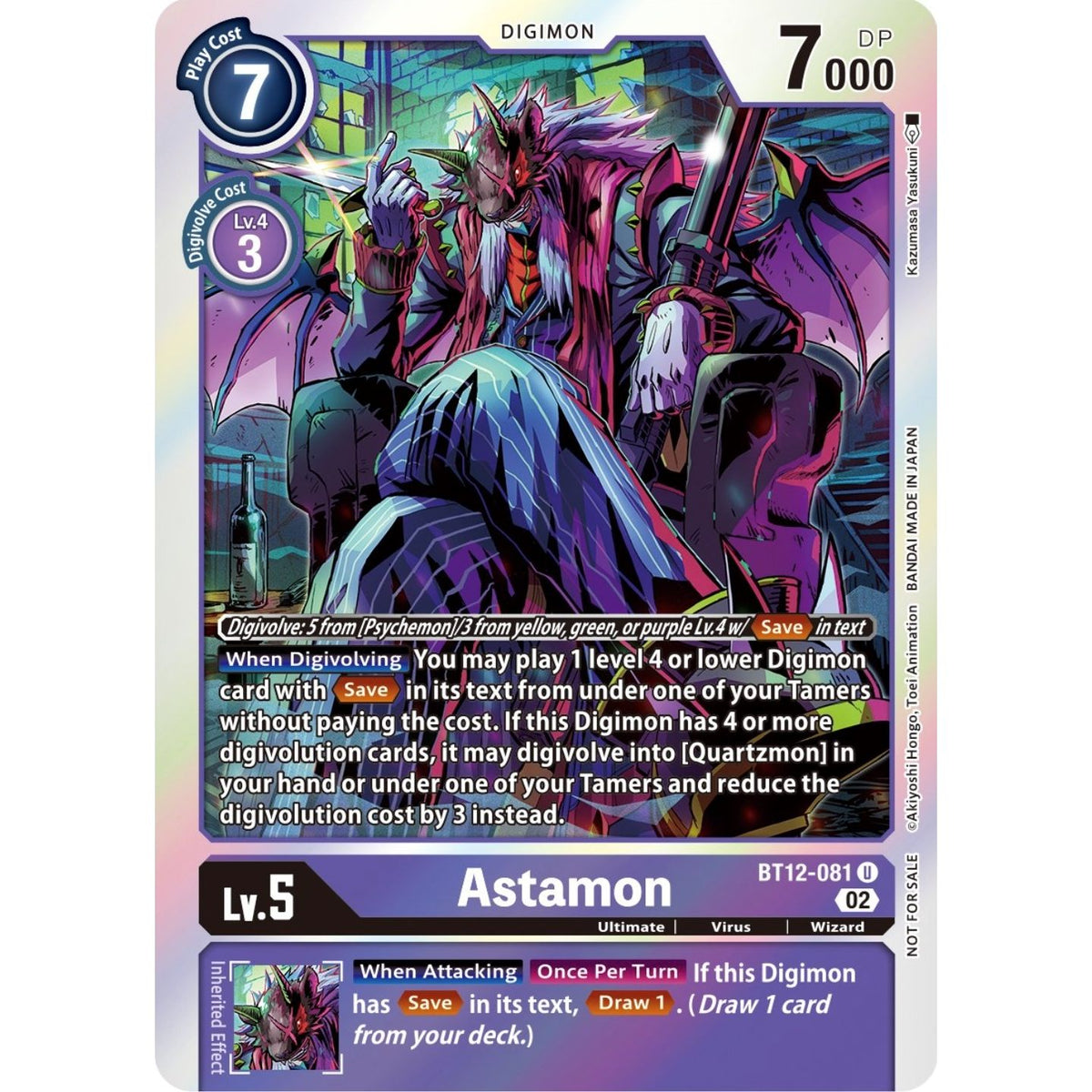 Image for Astamon (Box Topper) (BT12-081 U) (BT12) - Digimon Card Game