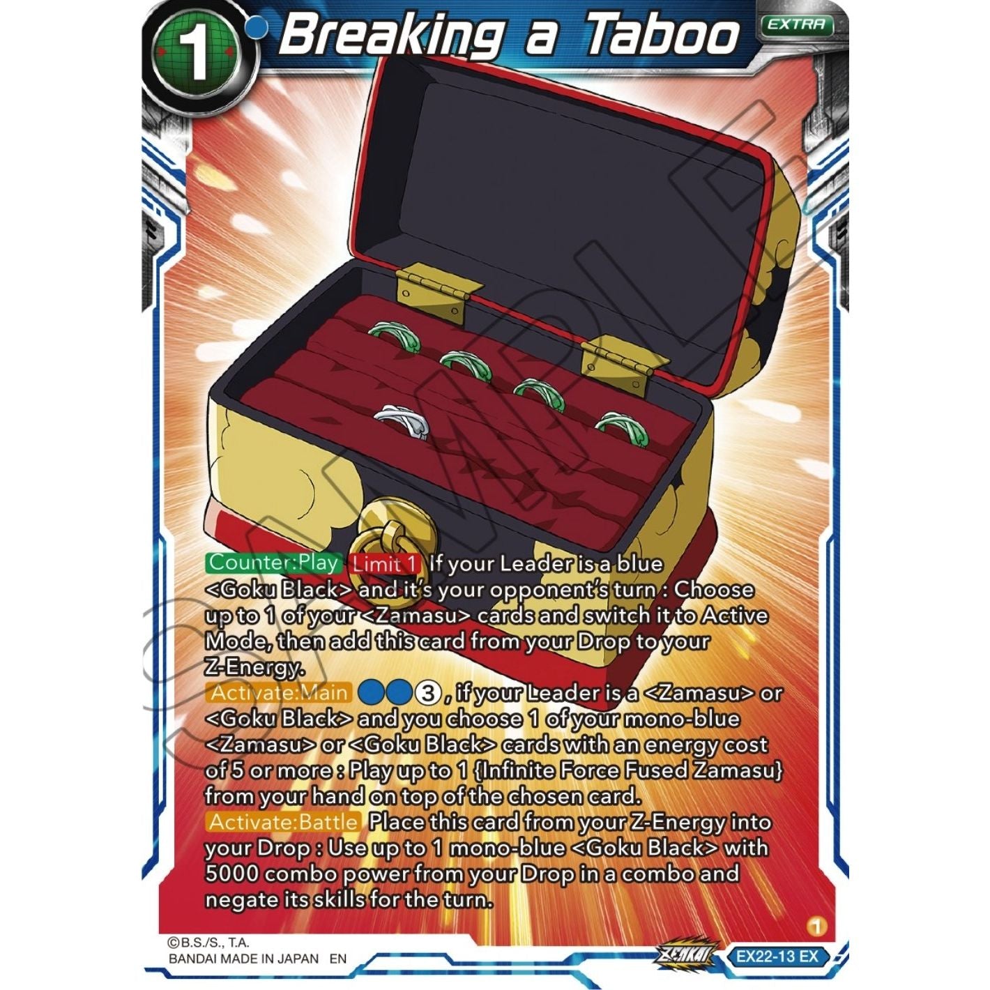 Image for Breaking a Taboo (EX22-13) (DBS-BE22) - Dragon Ball Super: Masters