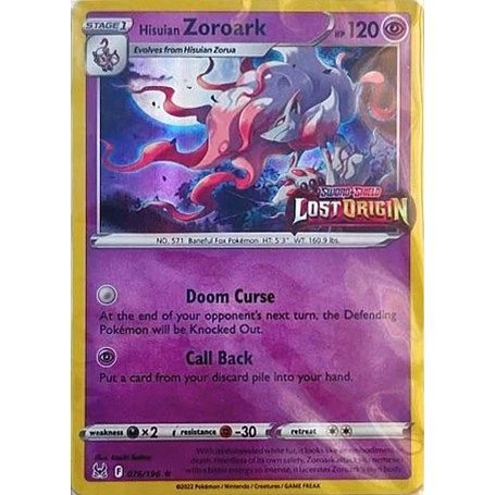 Image for Hisuian Zoroark - 076/196 (Lost Origin Stamped) (076/196) (MCAP) - Pokemon