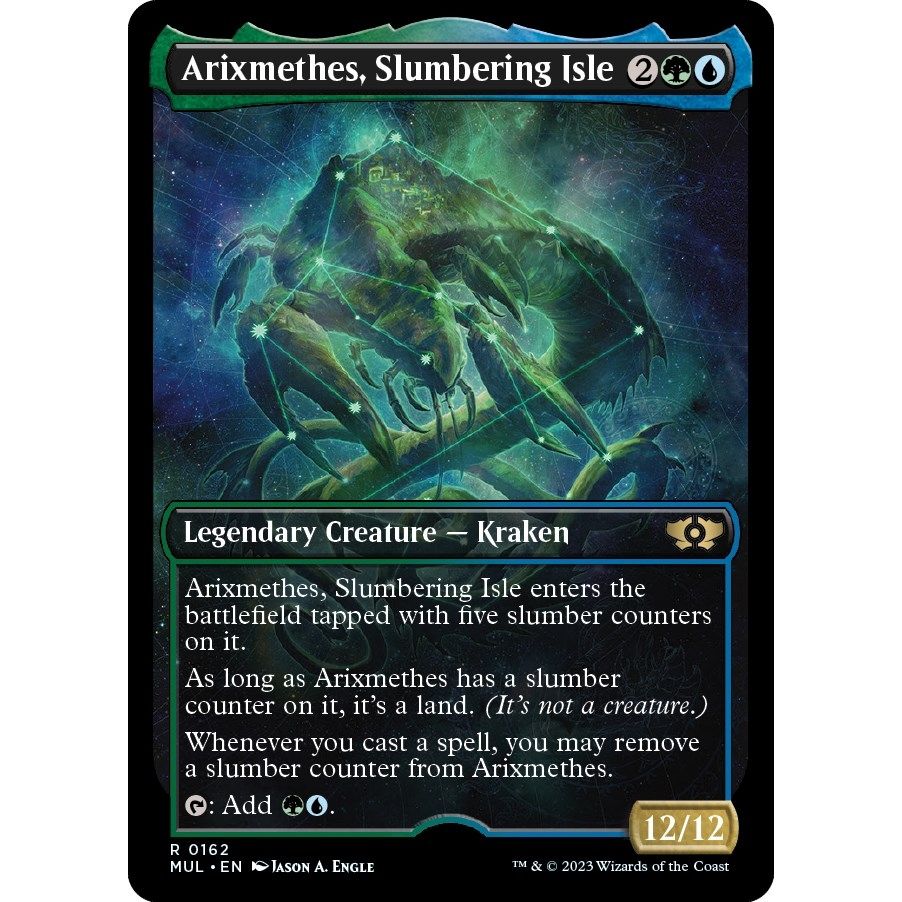 Image for Arixmethes, Slumbering Isle (Halo Foil) (162) (MUL) - Magic: The Gathering