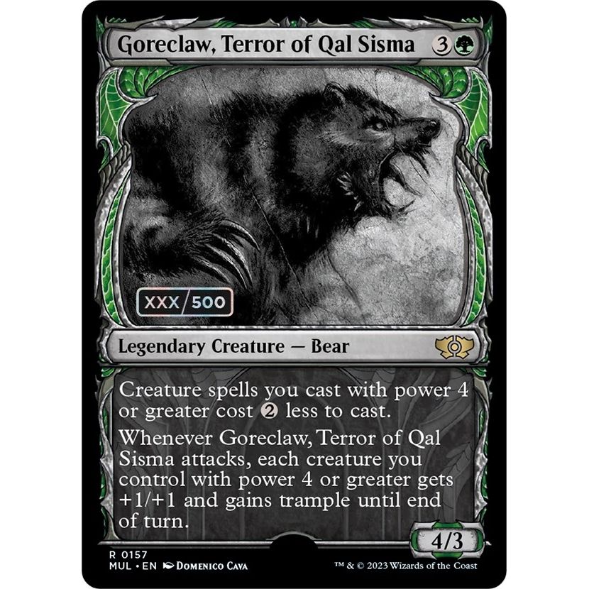 Image for Goreclaw, Terror of Qal Sisma (Serial Numbered) (157) (MUL) - Magic: The Gathering