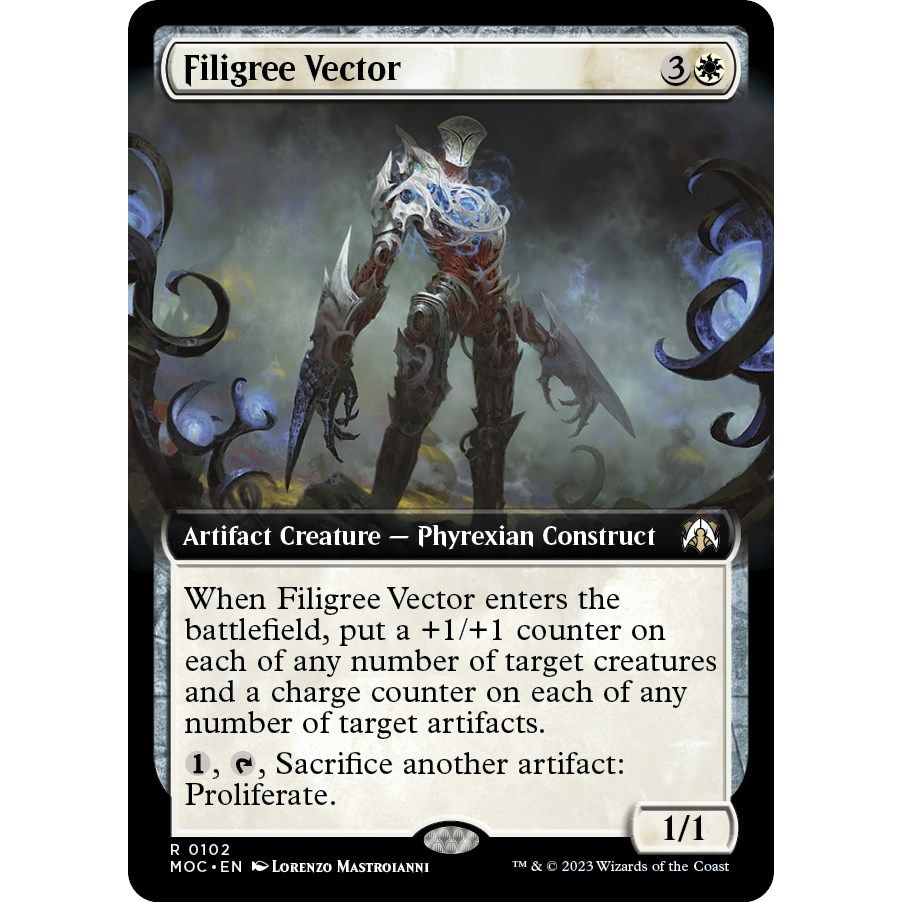 Image for Filigree Vector (Extended Art) (102) (MOC) - Magic: The Gathering