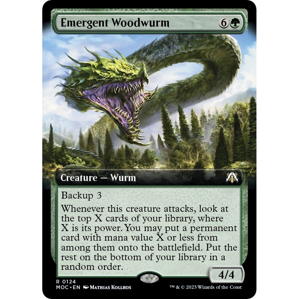 Image for Emergent Woodwurm (Extended Art) (124) (MOC) - Magic: The Gathering