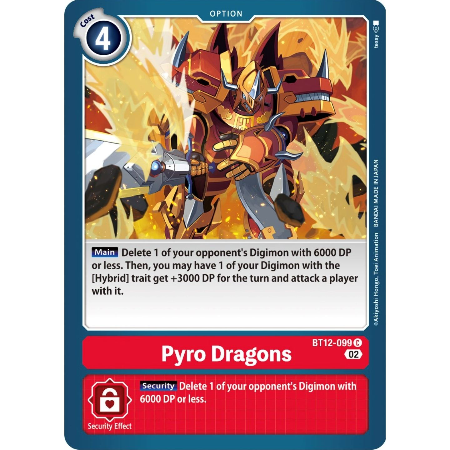 Image for Pyro Dragons (BT12-099 C) (BT12) - Digimon Card Game