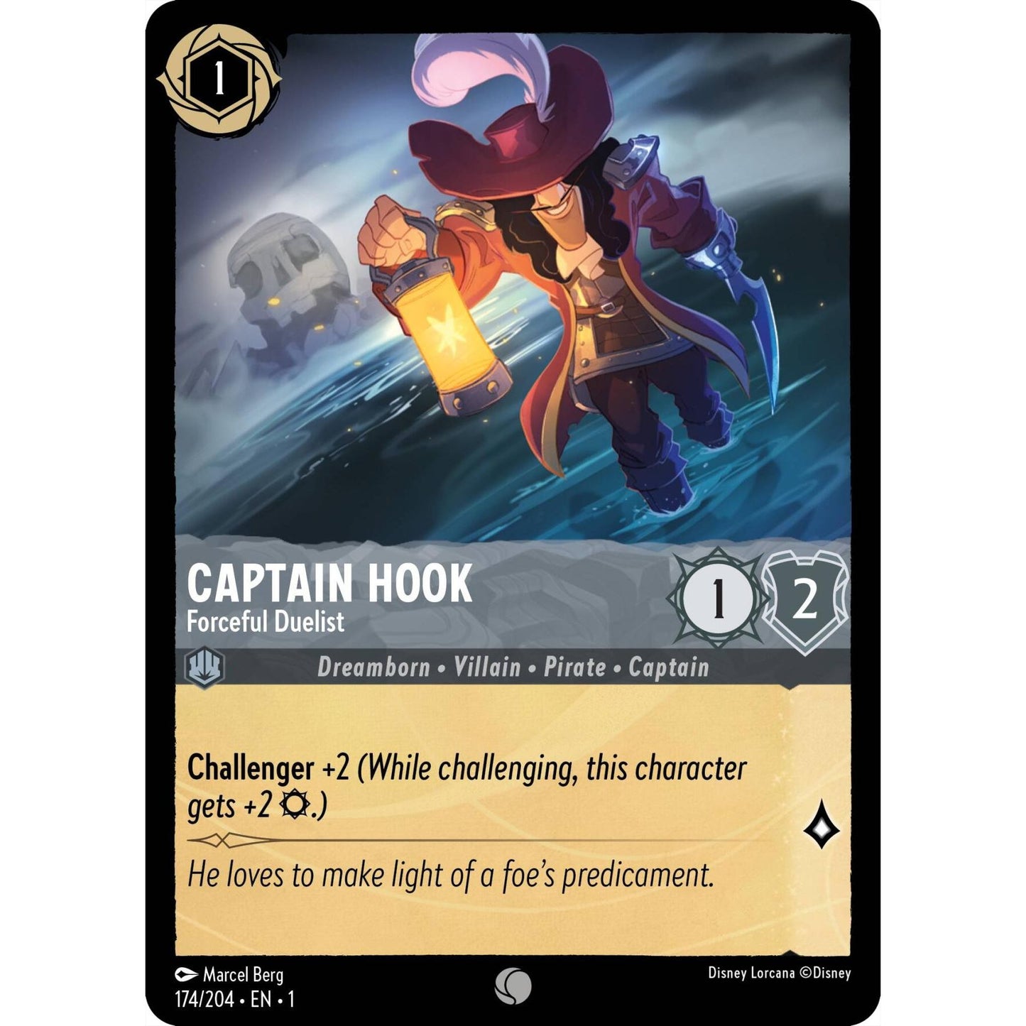 Image for Captain Hook - Forceful Duelist (174/204) (1) - Disney Lorcana