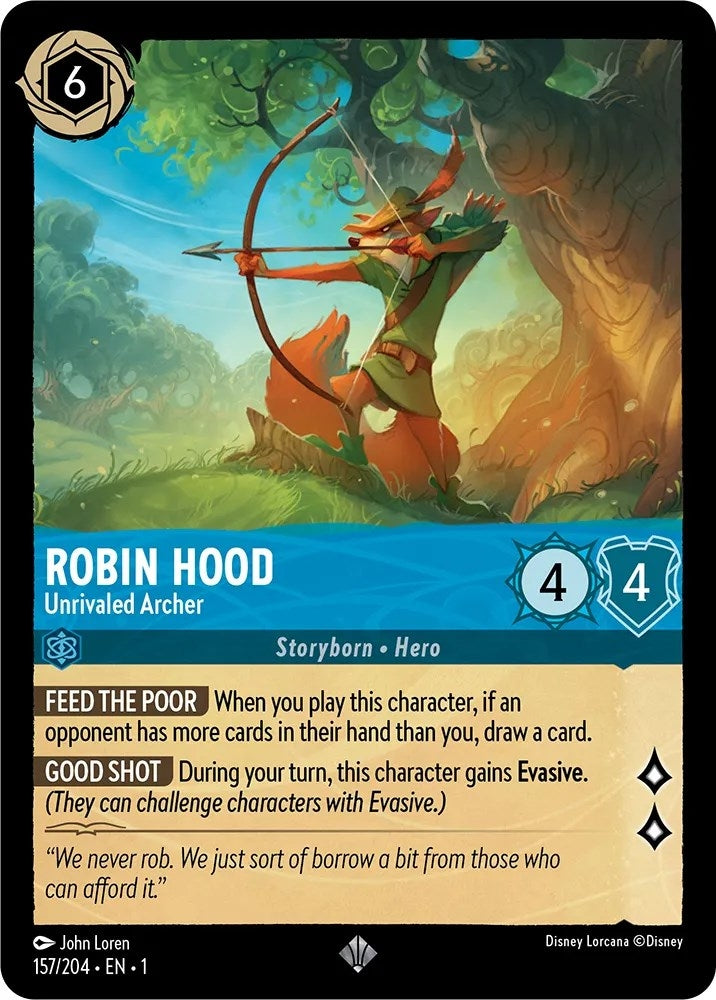 Image for Robin Hood - Unrivaled Archer (157/204) (1) - Disney Lorcana