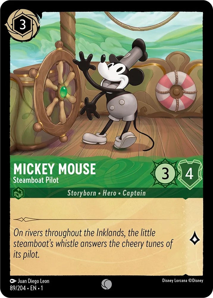 Image for Mickey Mouse - Steamboat Pilot (89/204) (1) - Disney Lorcana
