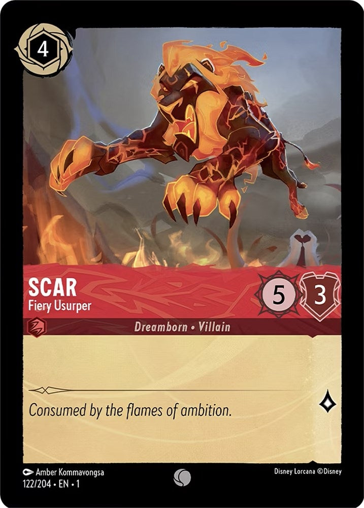 Image for Scar - Fiery Usurper (122/204) (1) - Disney Lorcana