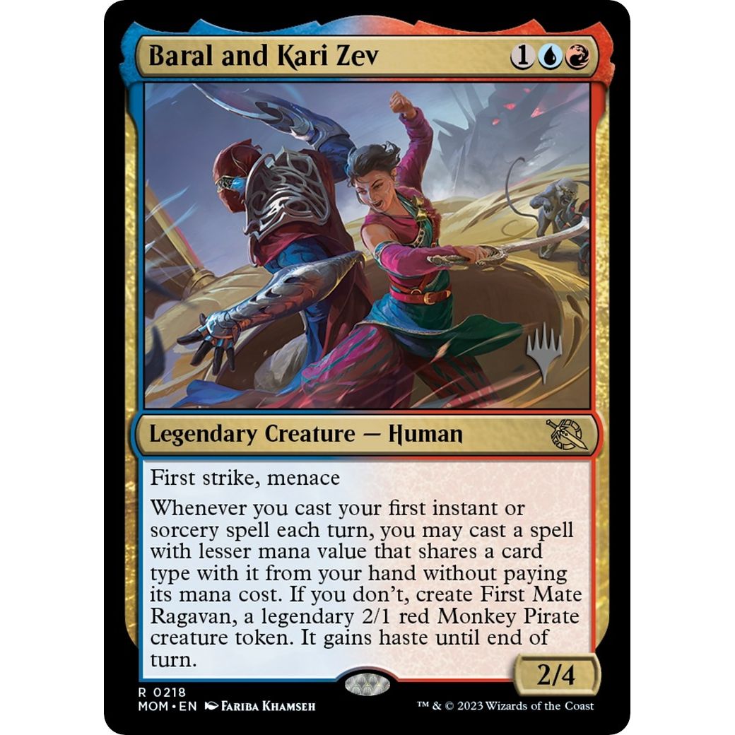 Image for Baral and Kari Zev (218) (PPMOM) - Magic: The Gathering