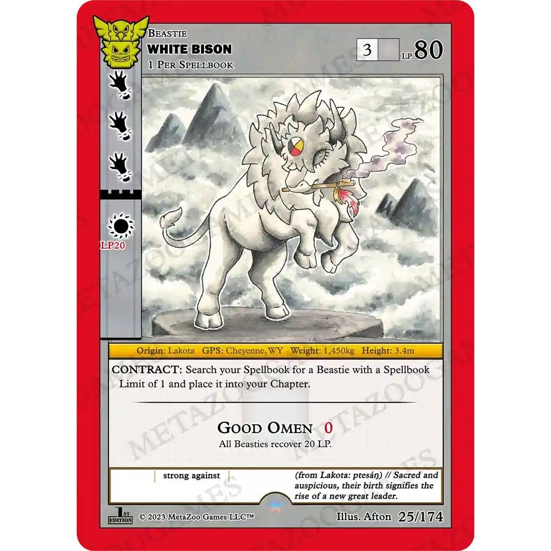 Image for White Bison (25/174) (NATFE) - MetaZoo