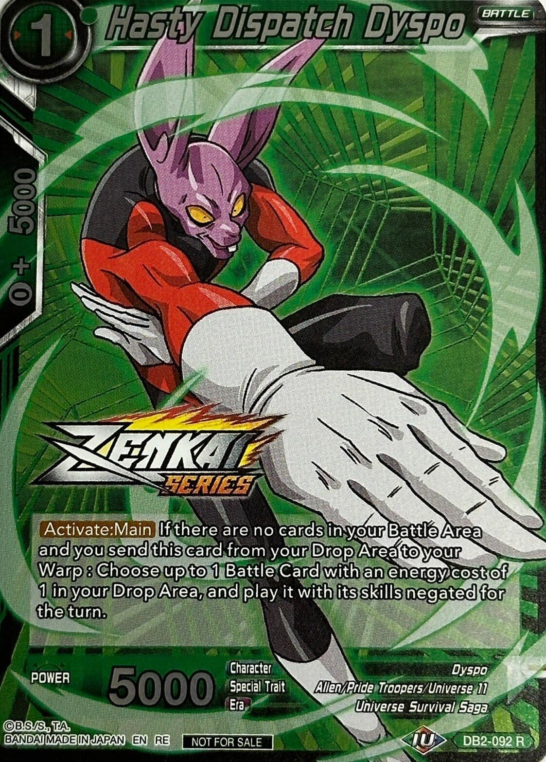 Image for Hasty Dispatch Dyspo (Event Pack 11) (DB2-092) (TPR) - Dragon Ball Super: Masters