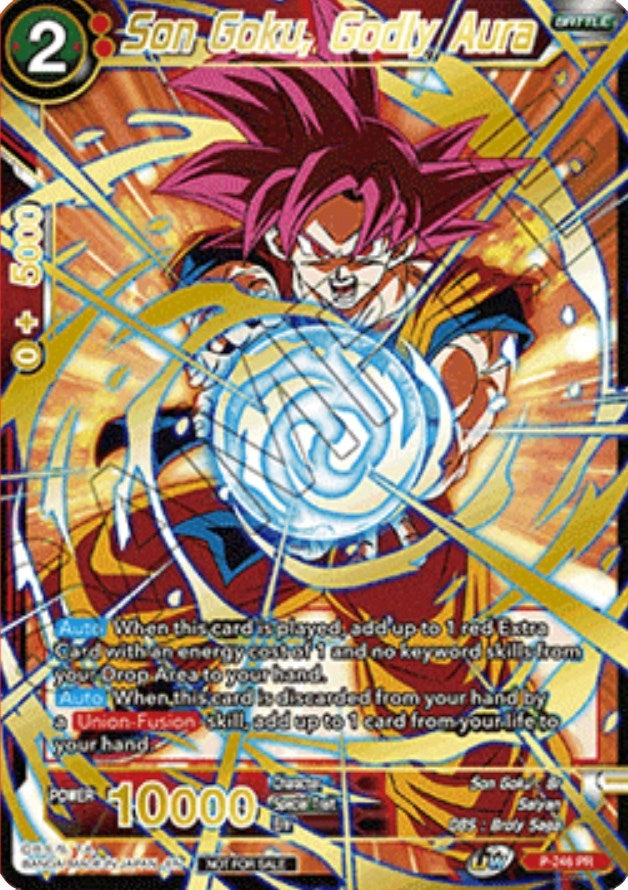 Image for Son Goku, Godly Aura (Alt. Art Card Set 2023 Vol. 1) (P-246) (TPR) - Dragon Ball Super: Masters