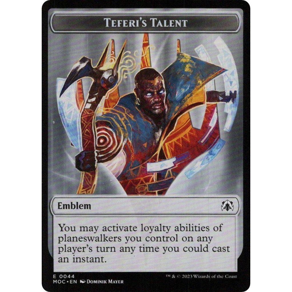 Image for Emblem - Teferi's Talent (44) (MOC) - Magic: The Gathering