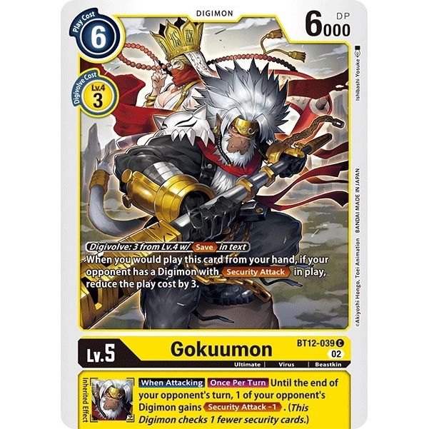 Image for Gokuumon (BT12-039 C) (BT12) - Digimon Card Game