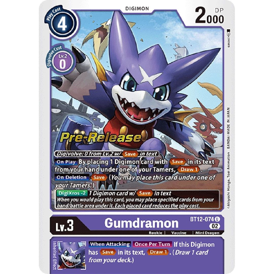 Image for Gumdramon (BT12-074 U) (BT12_PR) - Digimon Card Game