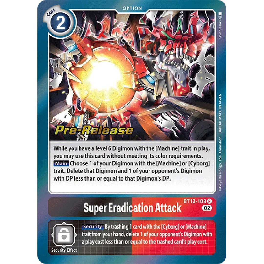 Image for Super Eradication Attack (BT12-108 R) (BT12_PR) - Digimon Card Game