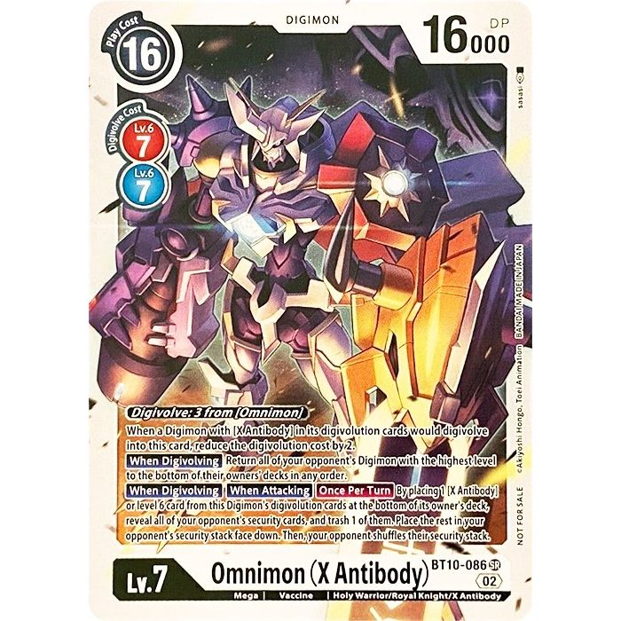 Image for Omnimon (X Antibody) (BT10-086 SR) (RPC) - Digimon Card Game