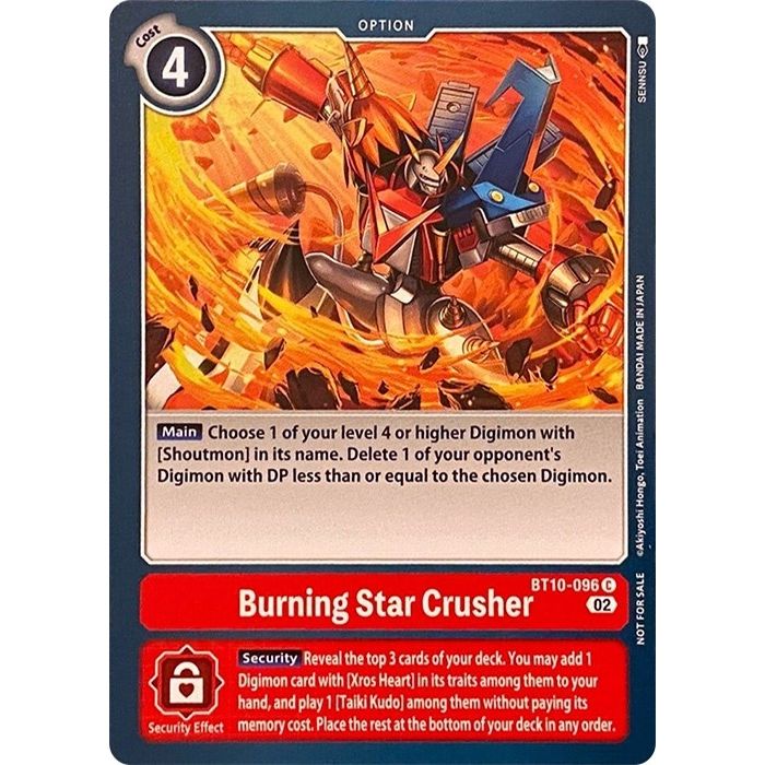 Image for Burning Star Crusher (BT10-096 C) (RPC) - Digimon Card Game