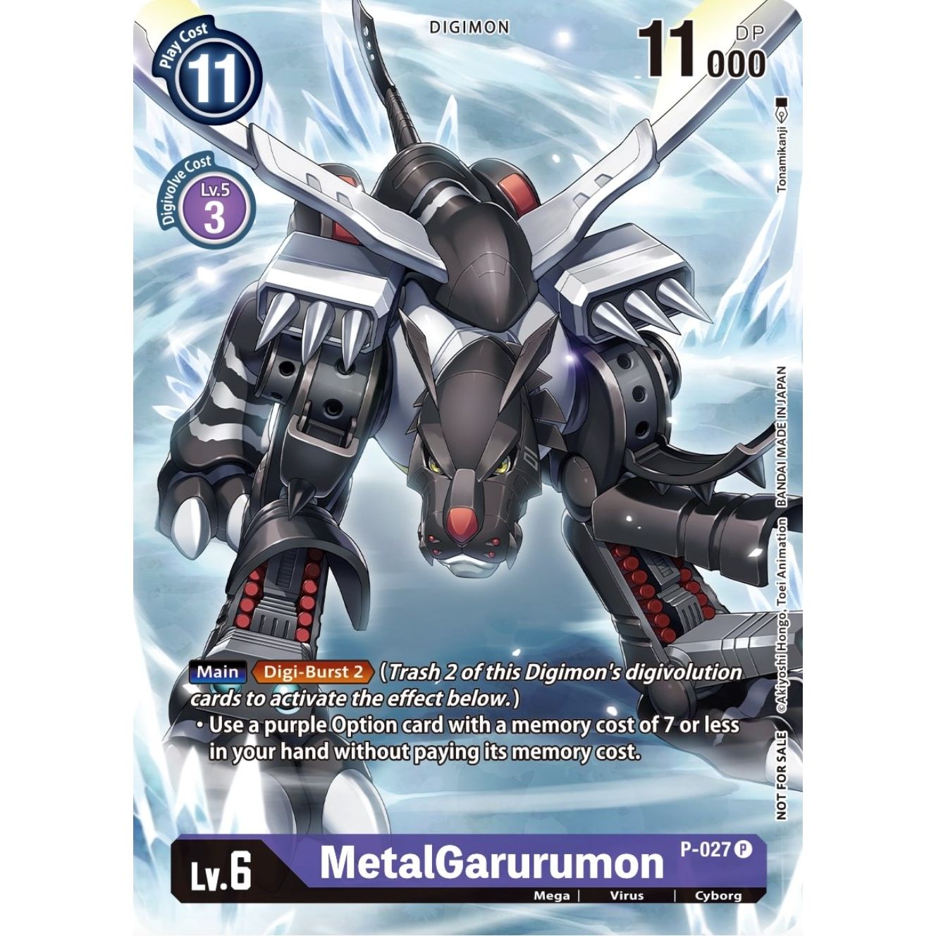 Image for MetalGarurumon - P-027 (Winner Pack Across Time) (P-027 P) (D-PR) - Digimon Card Game