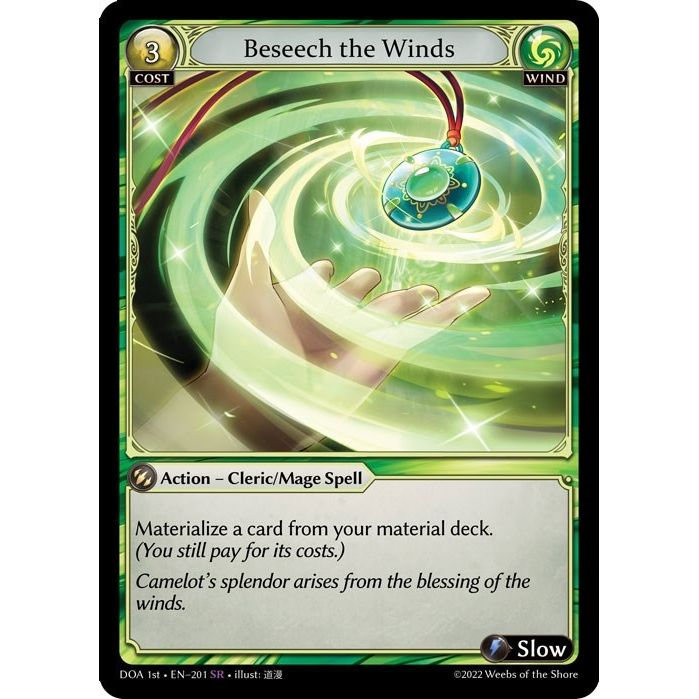 Image for Beseech the Winds (201) (DOA 1st) - Grand Archive TCG