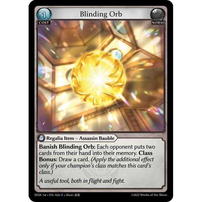 Image for Blinding Orb (026) (DOA 1st) - Grand Archive TCG