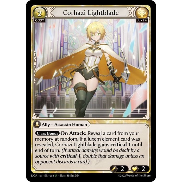 Image for Corhazi Lightblade (258) (DOA 1st) - Grand Archive TCG