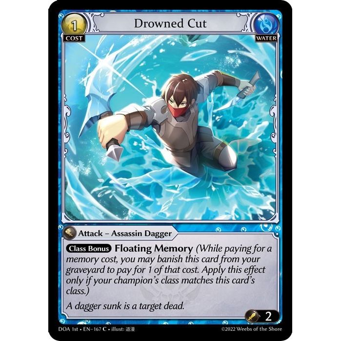 Image for Drowned Cut (167) (DOA 1st) - Grand Archive TCG