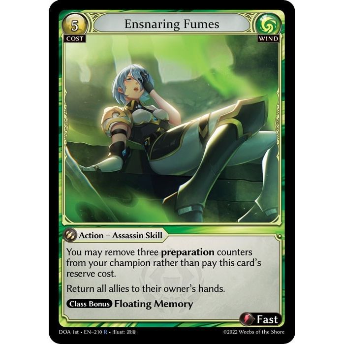 Image for Ensnaring Fumes (210) (DOA 1st) - Grand Archive TCG