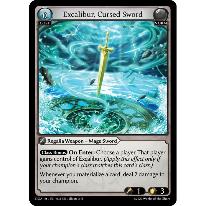 Image for Excalibur, Cursed Sword (034) (DOA 1st) - Grand Archive TCG