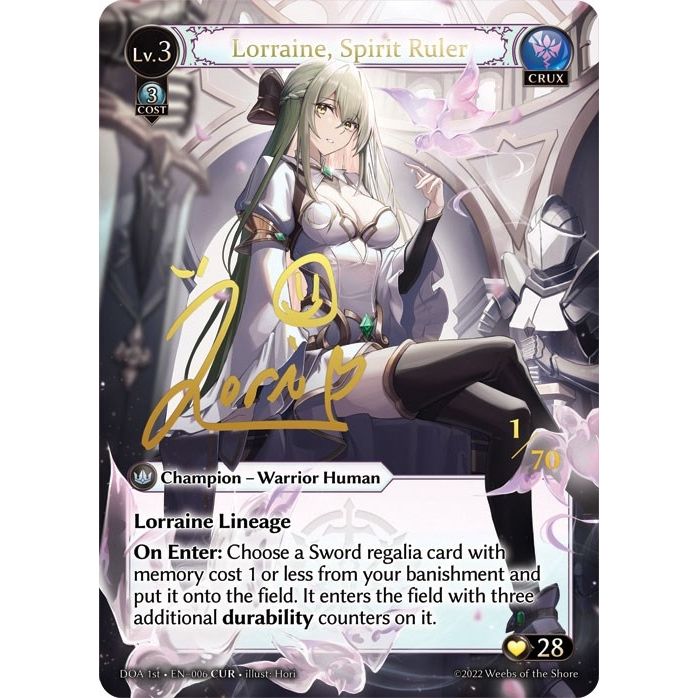 Image for Lorraine, Spirit Ruler (CUR) (006) (DOA 1st) - Grand Archive TCG