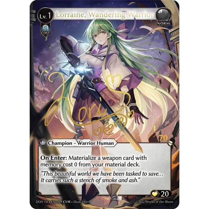 Image for Lorraine, Wandering Warrior (CUR) (004) (DOA 1st) - Grand Archive TCG