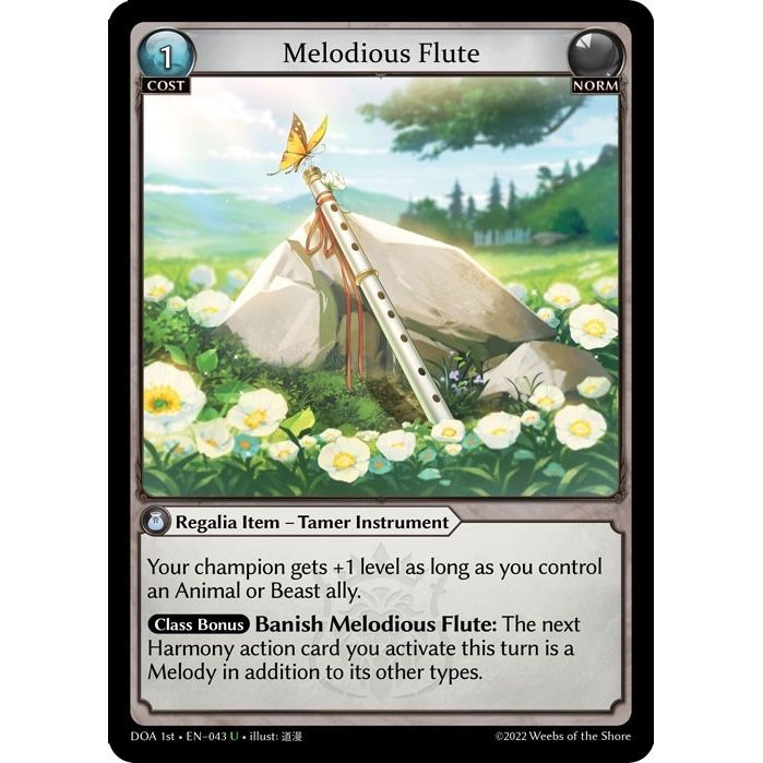 Image for Melodious Flute (043) (DOA 1st) - Grand Archive TCG
