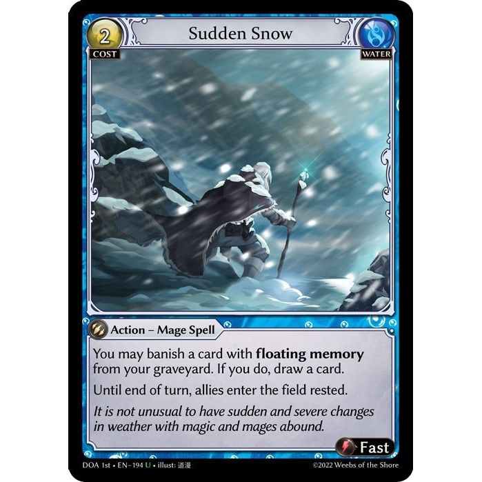 Image for Sudden Snow (194) (DOA 1st) - Grand Archive TCG