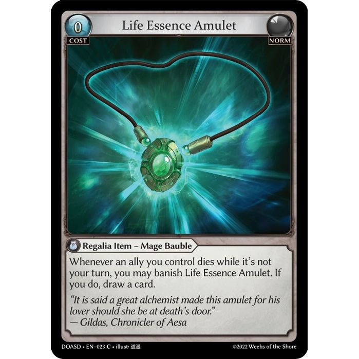 Image for Life Essence Amulet (023) (DOASD) - Grand Archive TCG