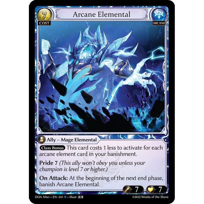Image for Arcane Elemental (241) (DOA Alter) - Grand Archive TCG