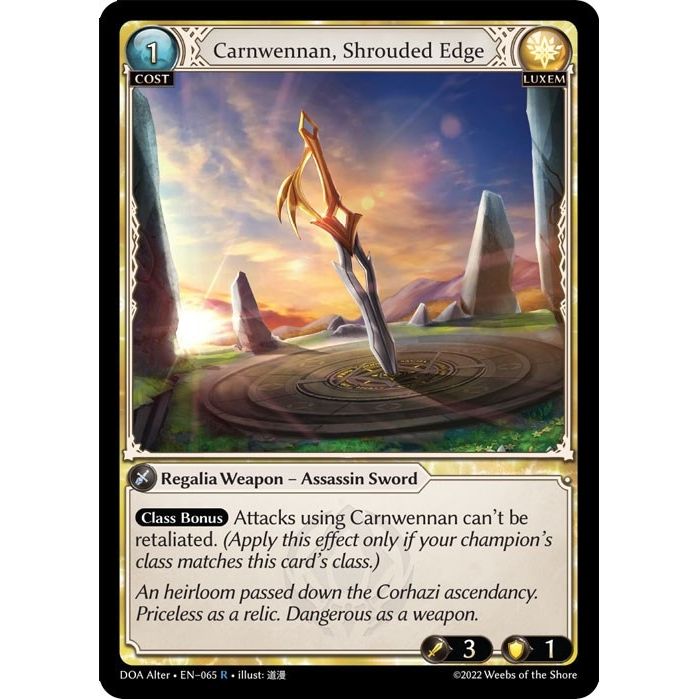 Image for Carnwennan, Shrouded Edge (065) (DOA Alter) - Grand Archive TCG