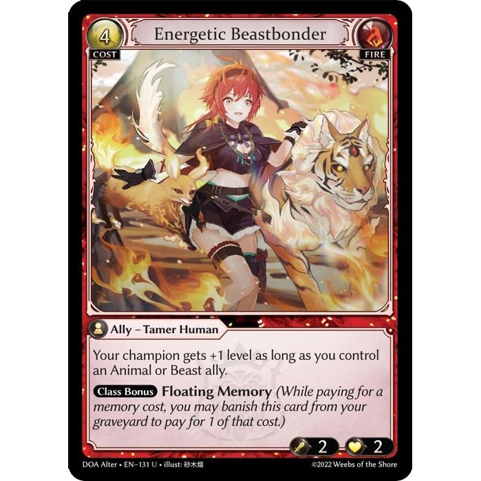 Image for Energetic Beastbonder (131) (DOA Alter) - Grand Archive TCG
