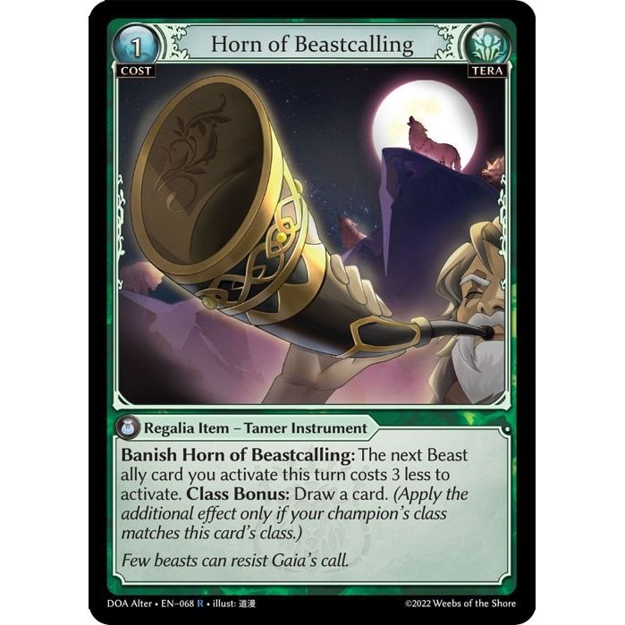 Image for Horn of Beastcalling (068) (DOA Alter) - Grand Archive TCG