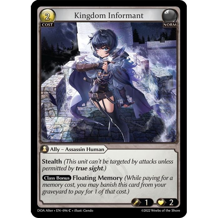 Image for Kingdom Informant (096) (DOA Alter) - Grand Archive TCG
