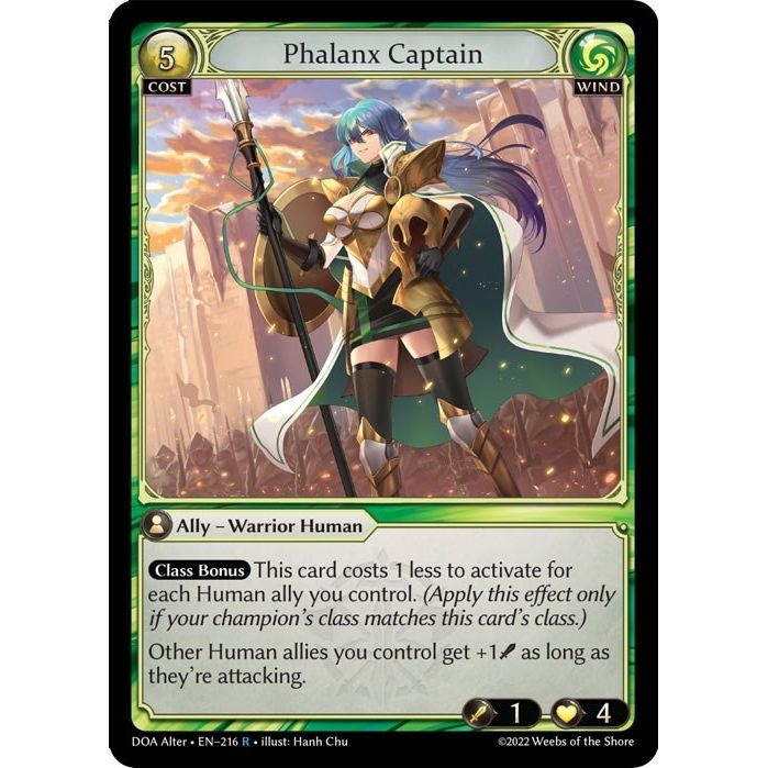 Image for Phalanx Captain (216) (DOA Alter) - Grand Archive TCG