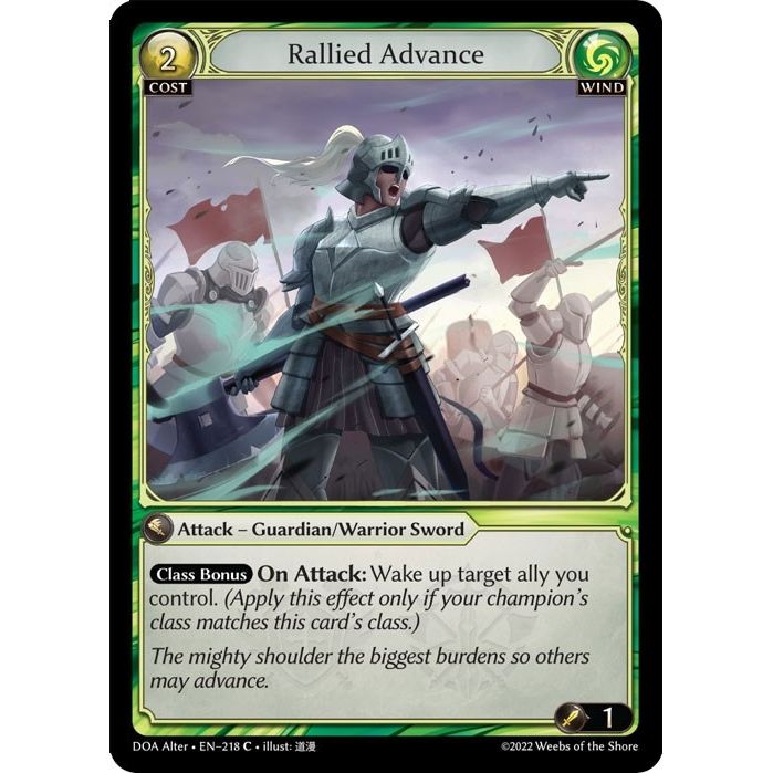 Image for Rallied Advance (218) (DOA Alter) - Grand Archive TCG