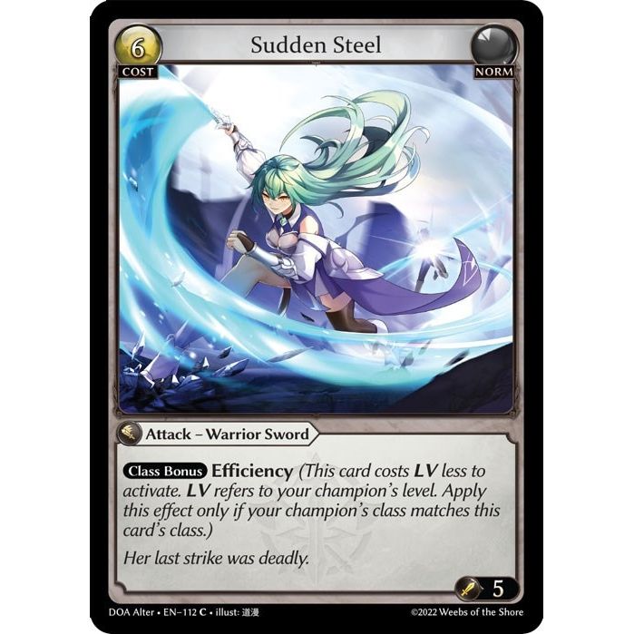 Image for Sudden Steel (112) (DOA Alter) - Grand Archive TCG